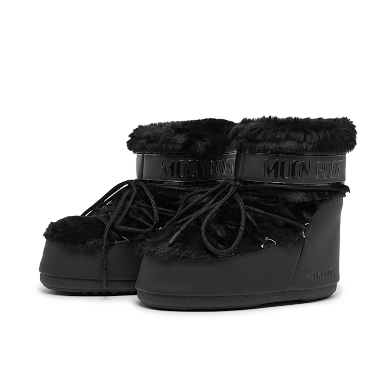 Buy Moon Boot Wmns Icon Low Faux Fur in black | 80D1409390-N001
