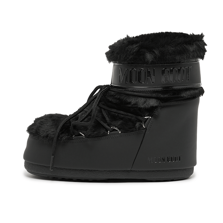MOON BOOT　23.5　ムーンブーツ　ブラック　デカい　Icon Low Buy Moon Boot Wmns Icon Low Faux Fur in black | 80D1409390-N001 at