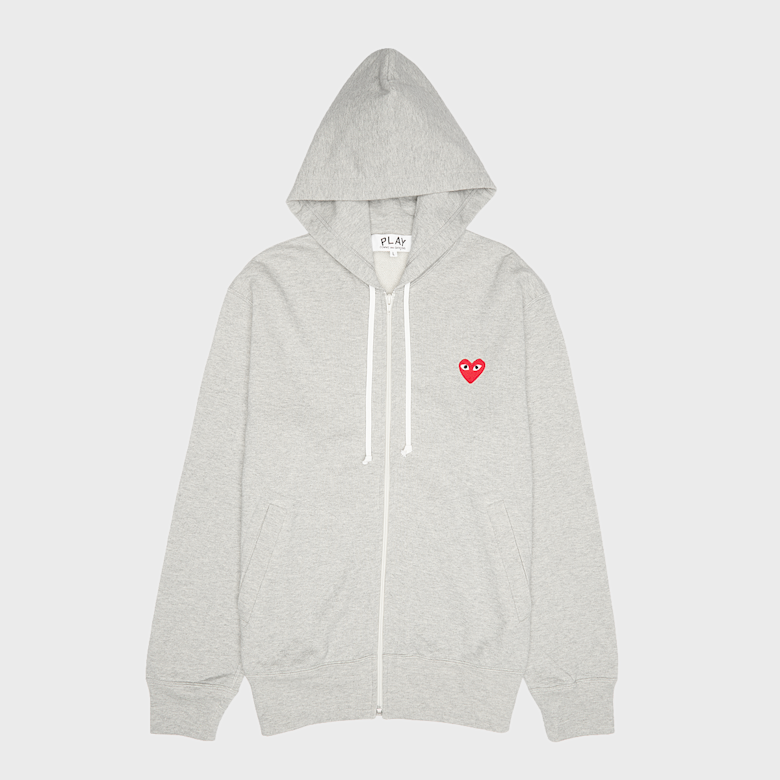 Buy Comme des Garcons Play Play Big Heart Sweatshirt in grijs | AX
