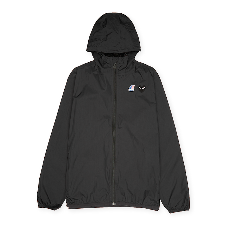 Buy Comme des Garcons Play K-Way Full Zip Jacket Black Emblem in