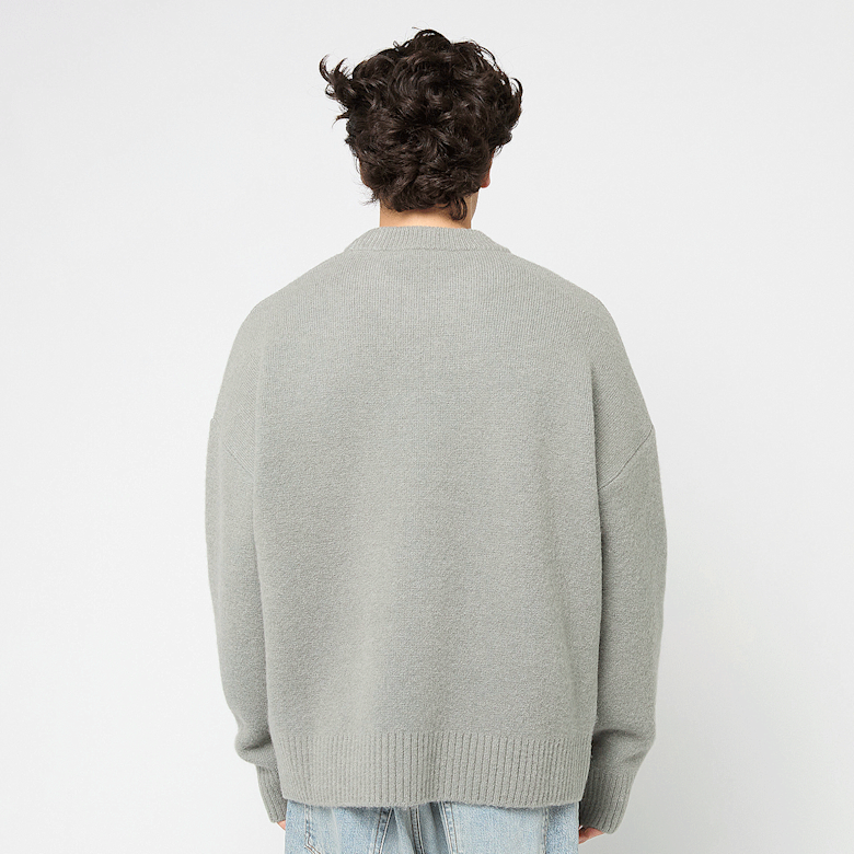 Buy AMI PARIS Knit Sweater ADC gris/ecru Knit Sweater ADC in grey