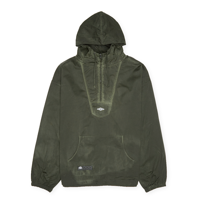Buy Umbro by Slam Jam Masked Waxed Anorak in green | UBMW0332FA207