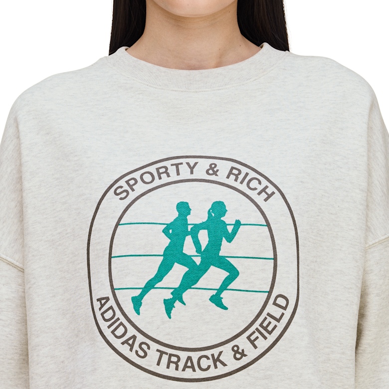 Buy adidas Originals x Sporty & Rich Sweater in grey | KA0719