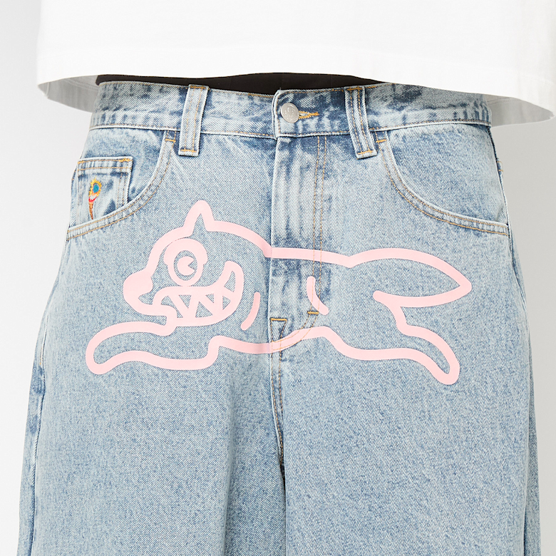 Buy ICECREAM Running Dog Triple Scoop Denim Pants in blau