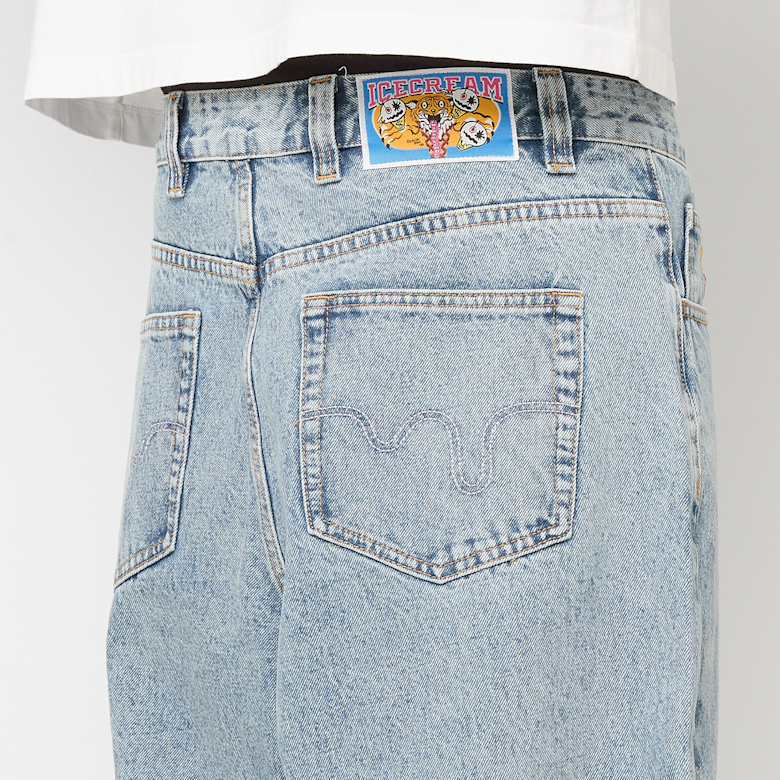 Buy ICECREAM Running Dog Triple Scoop Denim Pants in blue