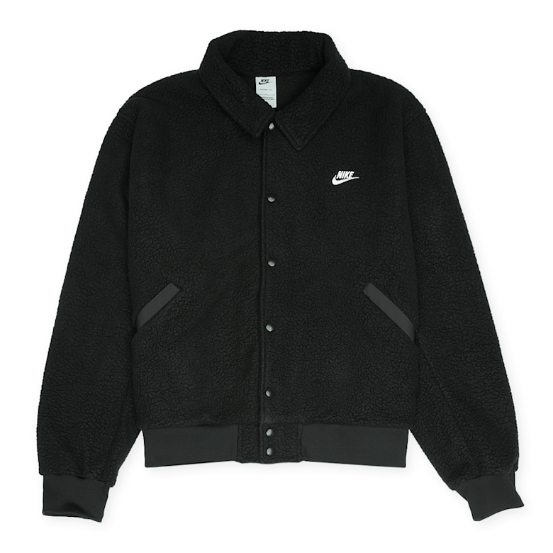 Buy Nike Club Sherpa Coaches Jacket in black/white | HV1429-010