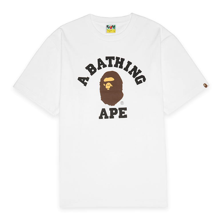 Buy A Bathing Ape College Tee in white | 001TEL801001MWHT | solebox