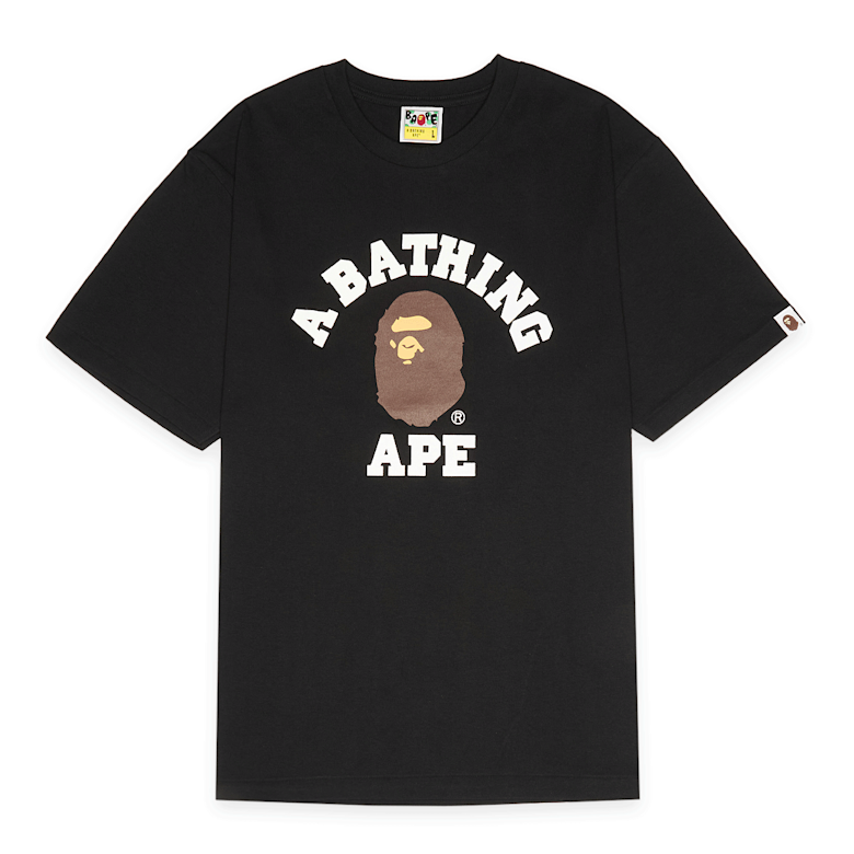 Buy A Bathing Ape College Tee in black | 001TEL801001MBLK | solebox