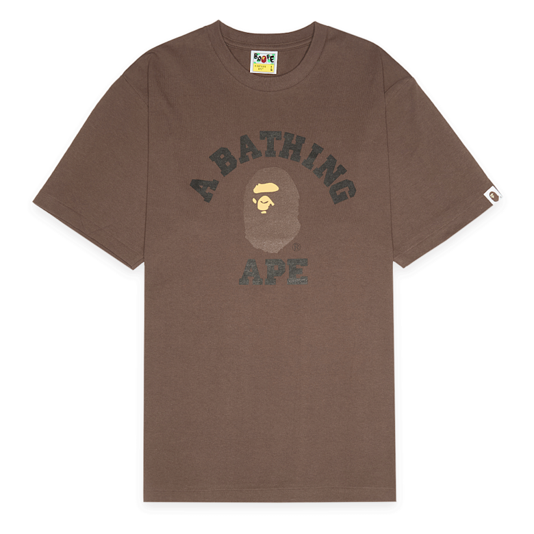 Buy A Bathing Ape College Tee in brown | 001TEL801001MBRW | solebox