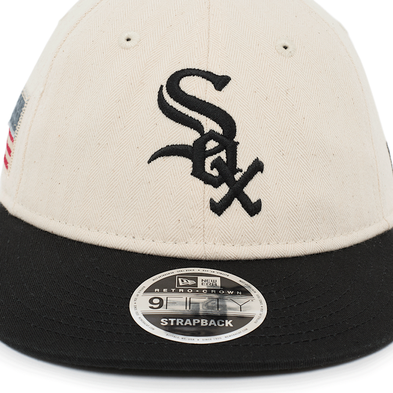 Buy New Era Americana Herringbone 9Fifty Retro Crown Chicago White