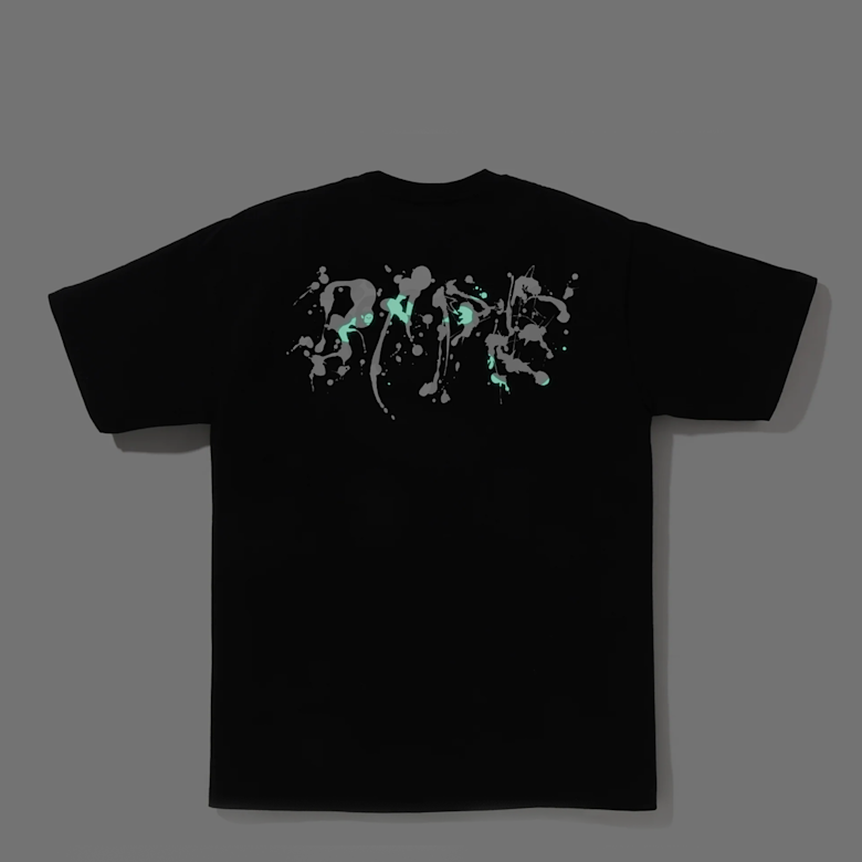 Buy A Bathing Ape City Camo Painting Ape Head Tee in black