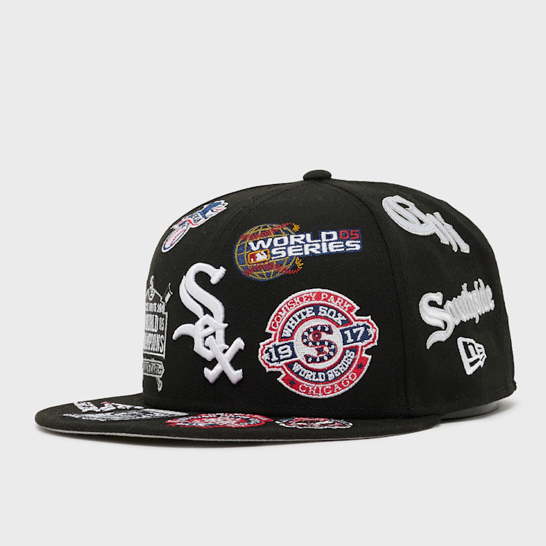 応援グッズ newera whitesox cap Buy New Era 59Fifty All Over Chicago White Sox in black | 60803359