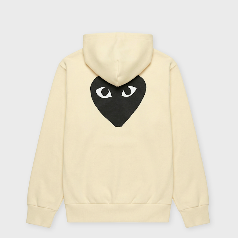 Buy Comme des Garcons Play Play Big Heart Sweatshirt in yellow