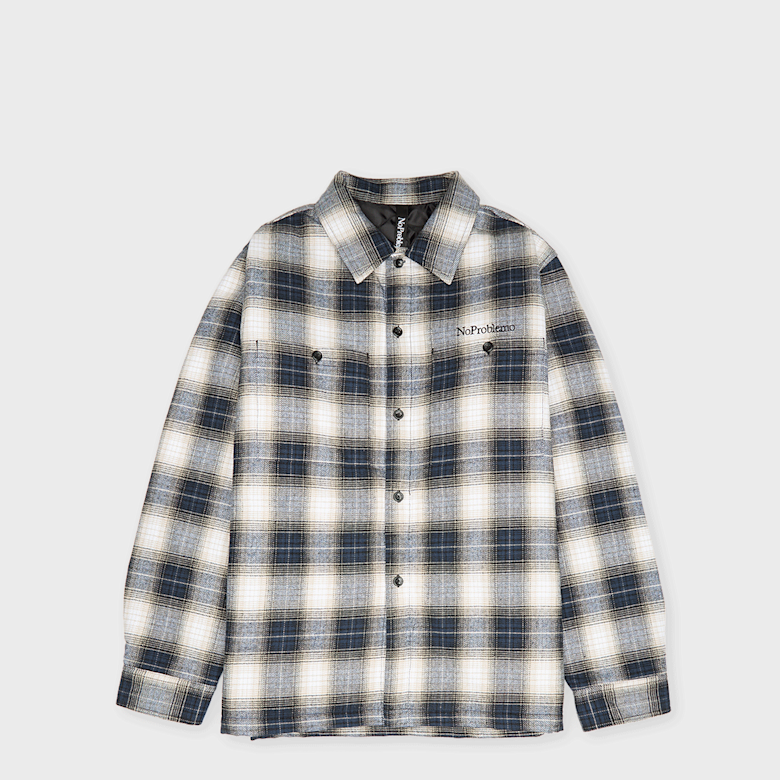 Buy No Problemo Mino Problemo Checkered Overshirt in blue