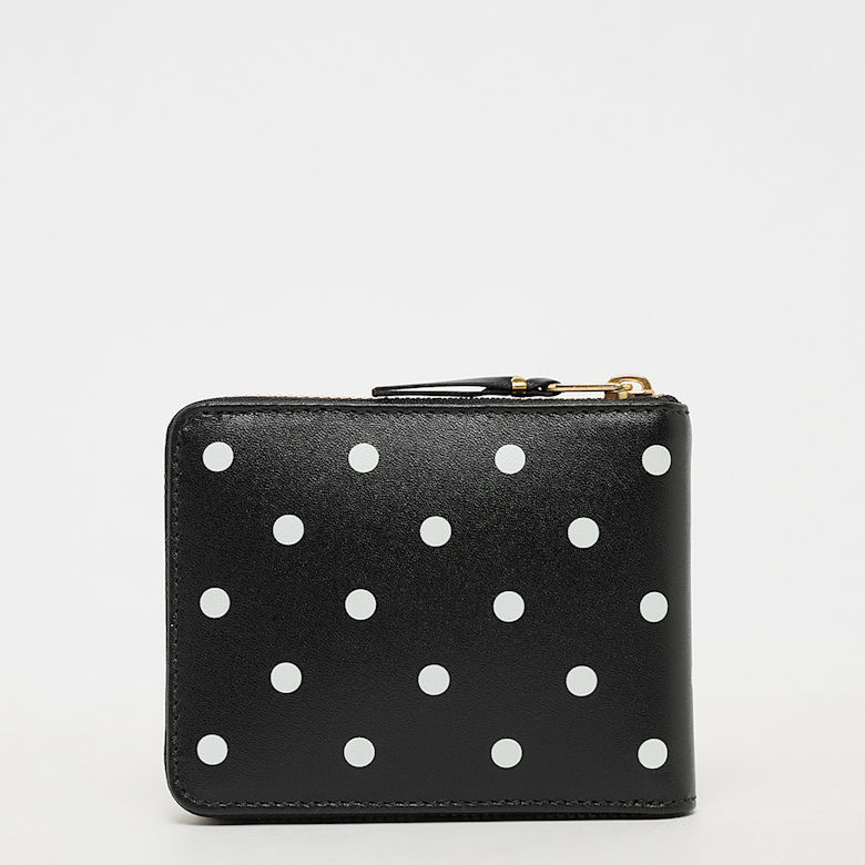 Buy Comme des Garcons Wallet Dots Printed Leather Line black Dots
