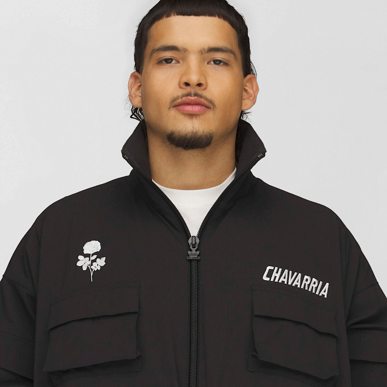 Buy adidas Originals x Willy Chavarria Cargo Track Jacket in zwart