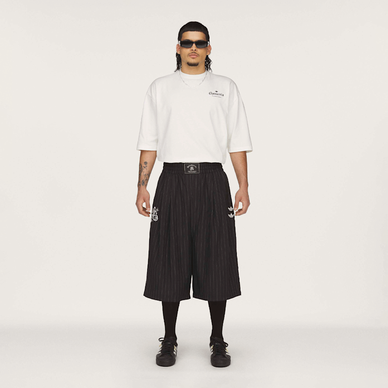 Buy adidas Originals x Willy Chavarria Pinstripe Short in black