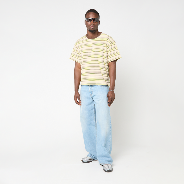 Buy Brain Dead Looped Stripe T-Shirt in green multi | 3554-GMU