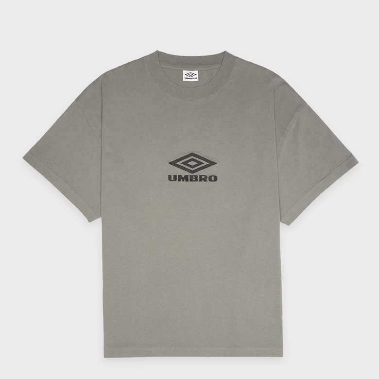 Buy Umbro by Slam Jam Og Logo T Shirt in smock grey | UBMW0238JY55