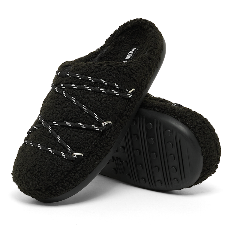 Buy Moon Boot Wmns Teddy Slipper in black | 80D2410040-N001 | solebox