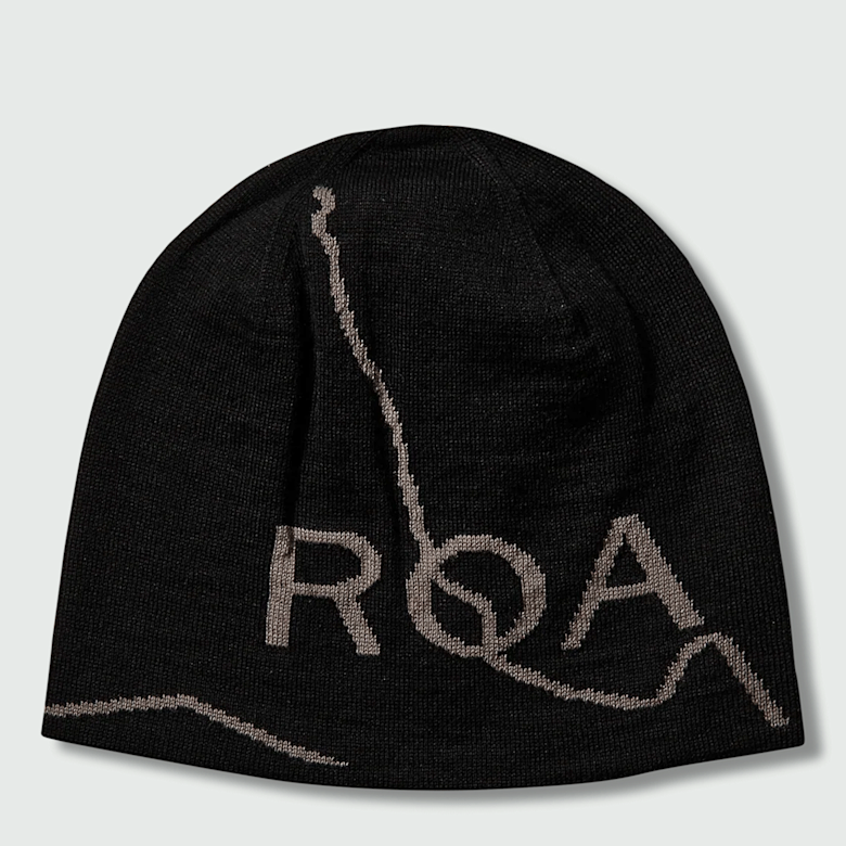Buy ROA Logo Wool Beanie in black | YBUW205YA04-BLK0001 | solebox