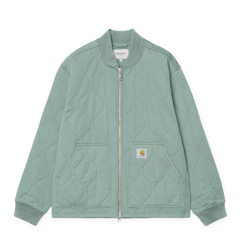 Carharttグリーンデニムボンバージャケット Buy Carhartt WIP Kylan Liner Jacket in green | I035970-3GDXX.03