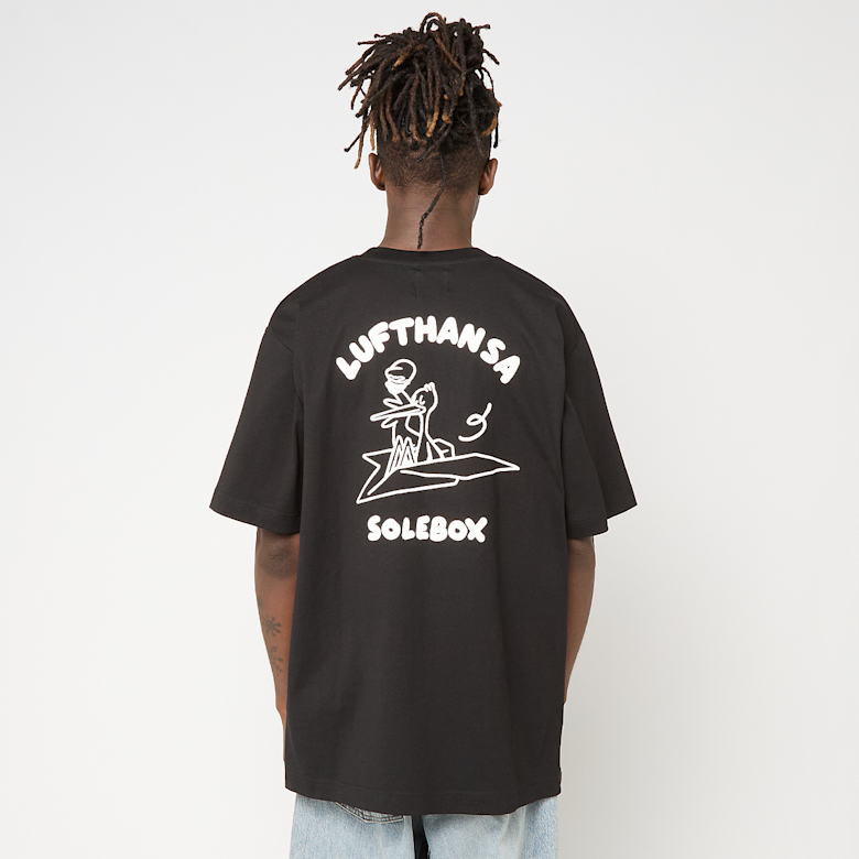 Buy solebox x Lufthansa T-Shirt Paperplane in black | SBXLUFTHANSA