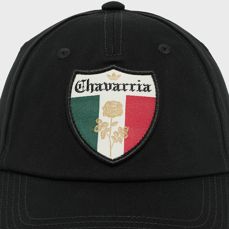 always ロゴ ブラックキャップ Buy adidas Originals x Willy Chavarria Crest Hat in black | KW7334