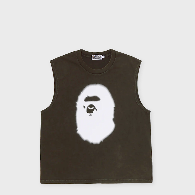 A BATHING APE タンクトップ　ユニフォーム Buy A Bathing Ape Heavy Wash Ape Head Cropped Fit Tank Top in