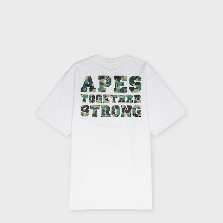 Buy A Bathing Ape ABC Camo College ATS Tee in white