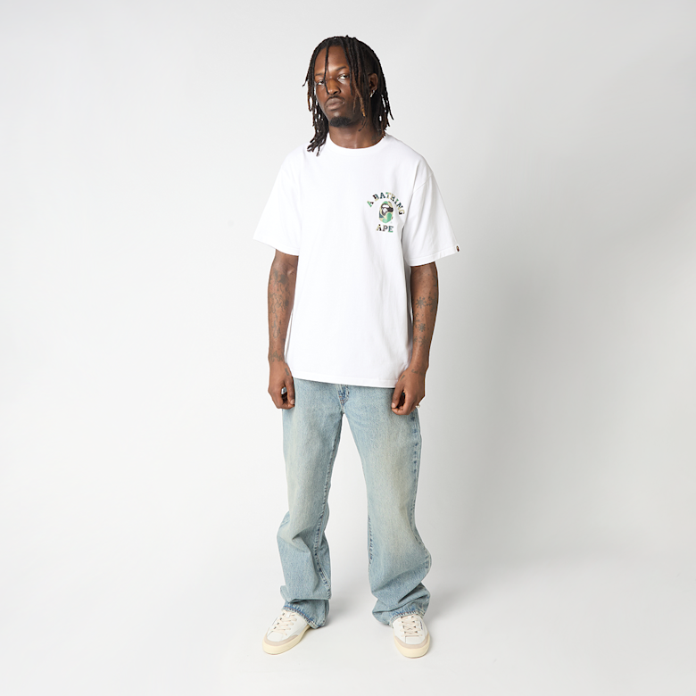 Buy A Bathing Ape ABC Camo College ATS Tee in white