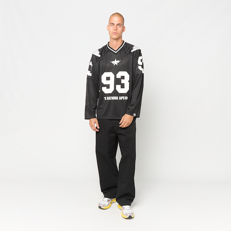 Buy A Bathing Ape Line Camo Multi Logo Cropped Fit Football Jersey