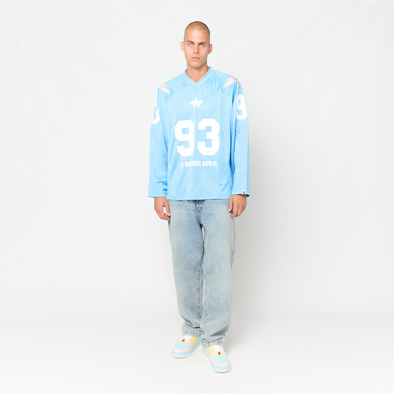 Buy A Bathing Ape Line Camo Multi Logo Cropped Fit Football Jersey