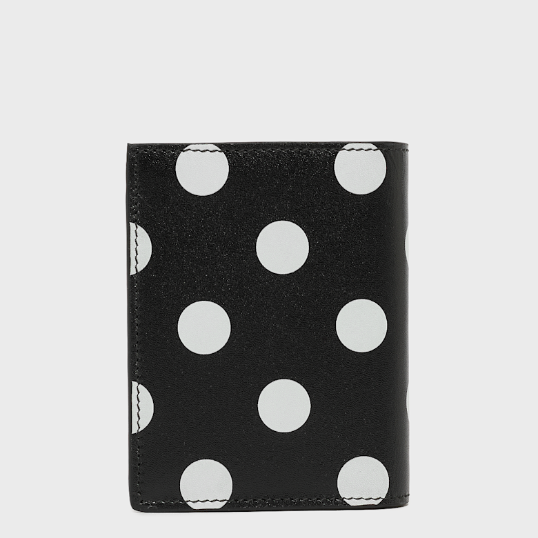 Buy Comme des Garcons Wallet Dots Printed Leather black in