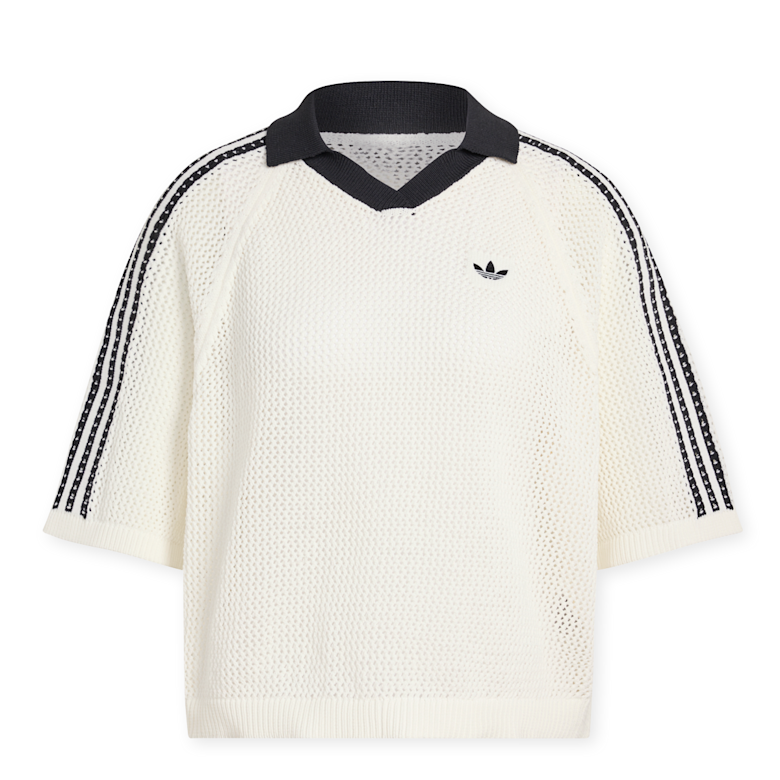Buy adidas Originals Crochet Polo in off white | KC6490 | solebox Buy adidas Originals Crochet Polo in off white | KC6490 | solebox