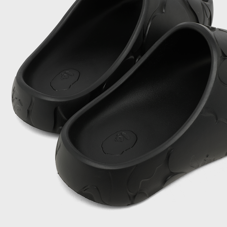 Buy A Bathing Ape Bape Slides #1 M in black | 001FWM301323MBLK