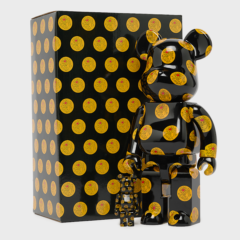 Buy Medicom Bearbrick Keith Haring #12 400% & 100% in multi-colour