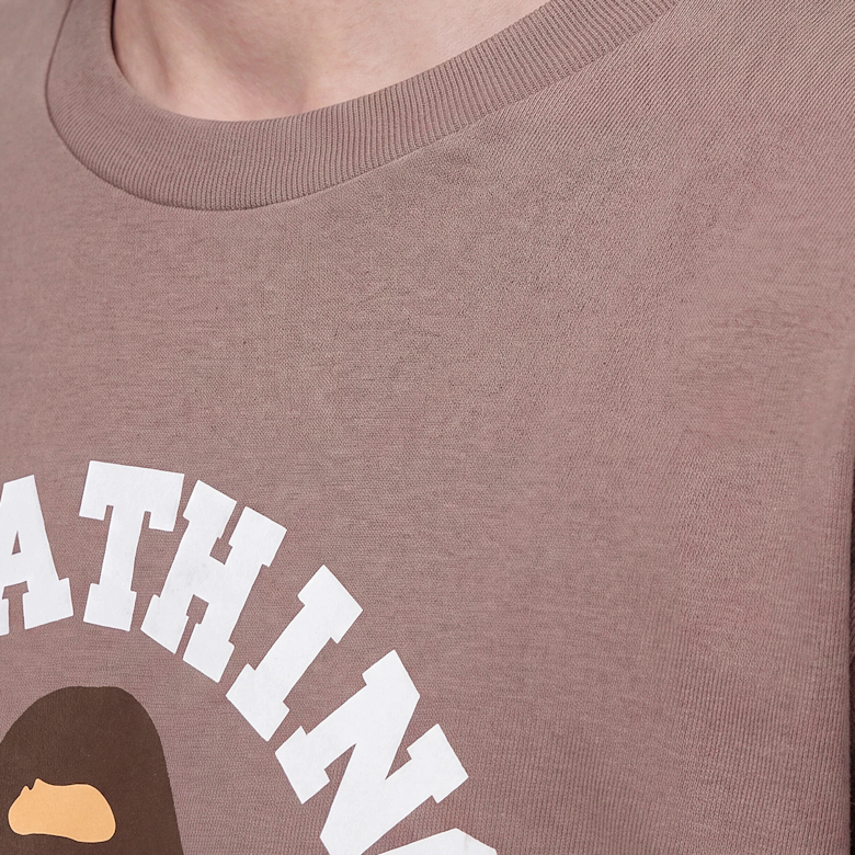 Buy A Bathing Ape College Tee white in brown | 001TEM801001MBRW