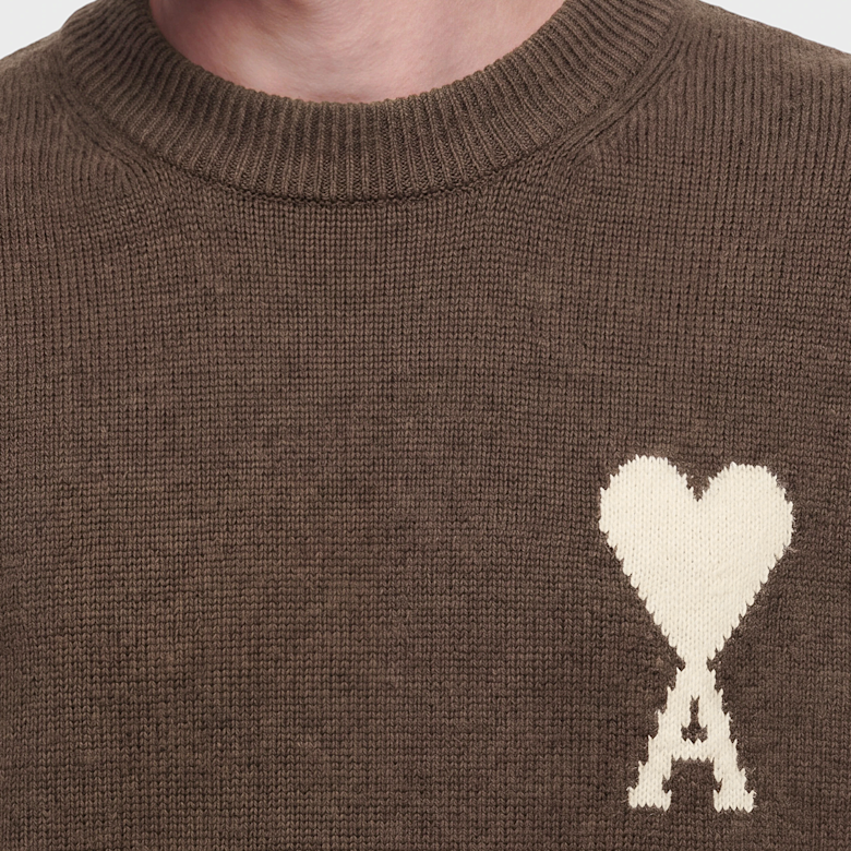 Buy AMI PARIS Knit Sweater ADC in brown | | solebox