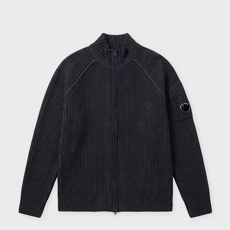 Buy C. P. Company Knitwear Cardigan In Fleece Knit dark shadow