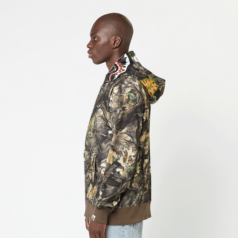 Buy A Bathing Ape Tree Edge Camo Shark Relaxed Fit Full Zip Hoodie