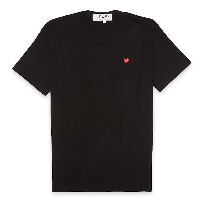 Comme des Garcons Play Small Red Heart Logo T-Shirt zwart 51252 1