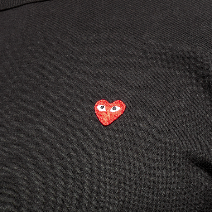 Comme des Garcons Play Small Red Heart Logo T-Shirt noir 51252 5