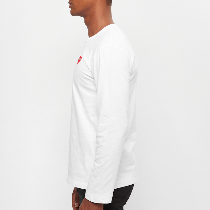 Comme des Garcons Play Red Heart Longsleeve weiß 53558 3