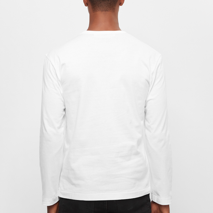 Comme des Garcons Play Red Heart Longsleeve blanc 53558 4