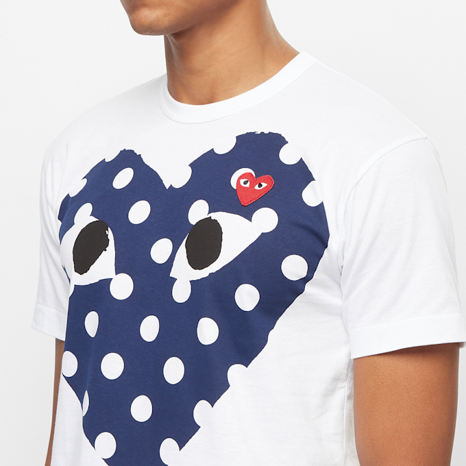 Comme des Garcons Play Play Polka Dot T-Shirt blanc 53566 5