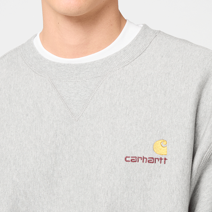 Carhartt WIP American Script Sweatshirt grau 55772 3