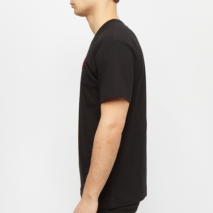Comme des Garcons Play Double Heart T-Shirt zwart 55902 3