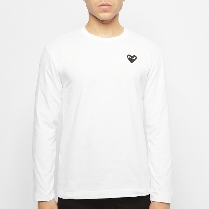 Comme des Garcons Play Play Black Heart Long Sleeve T-Shirt weiß 56281 2