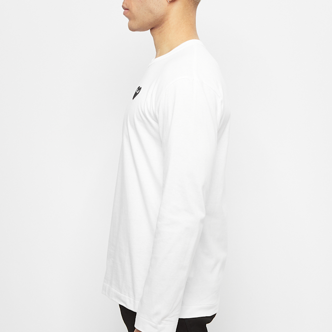 Comme des Garcons Play Play Black Heart Long Sleeve T-Shirt white 56281 3